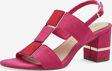 MARCO TOZZI Sandalen met riem '28314﻿' in Roze: voorkant