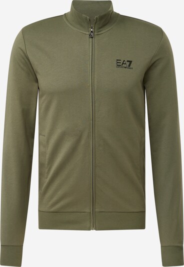EA7 Emporio Armani Sweatvest in de kleur Olijfgroen / Zwart, Productweergave
