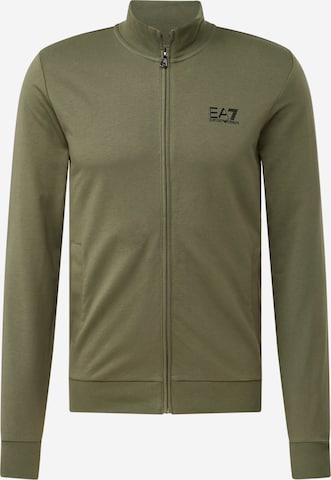 Veste de survêtement EA7 Emporio Armani en vert : devant