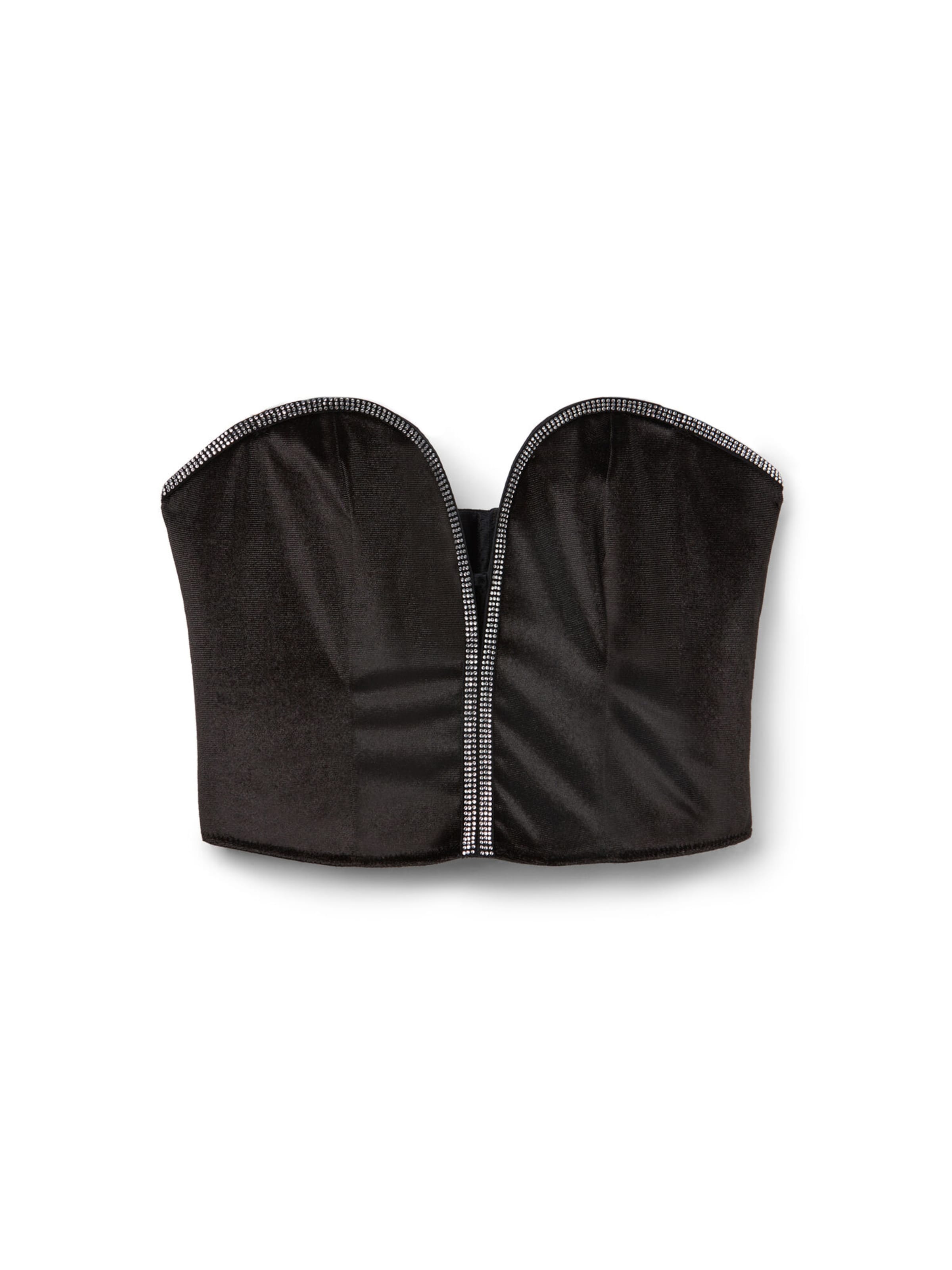 INTIMISSIMI Blusentop 'Girls Wanna Glisten' in Schwarz: Vorderseite