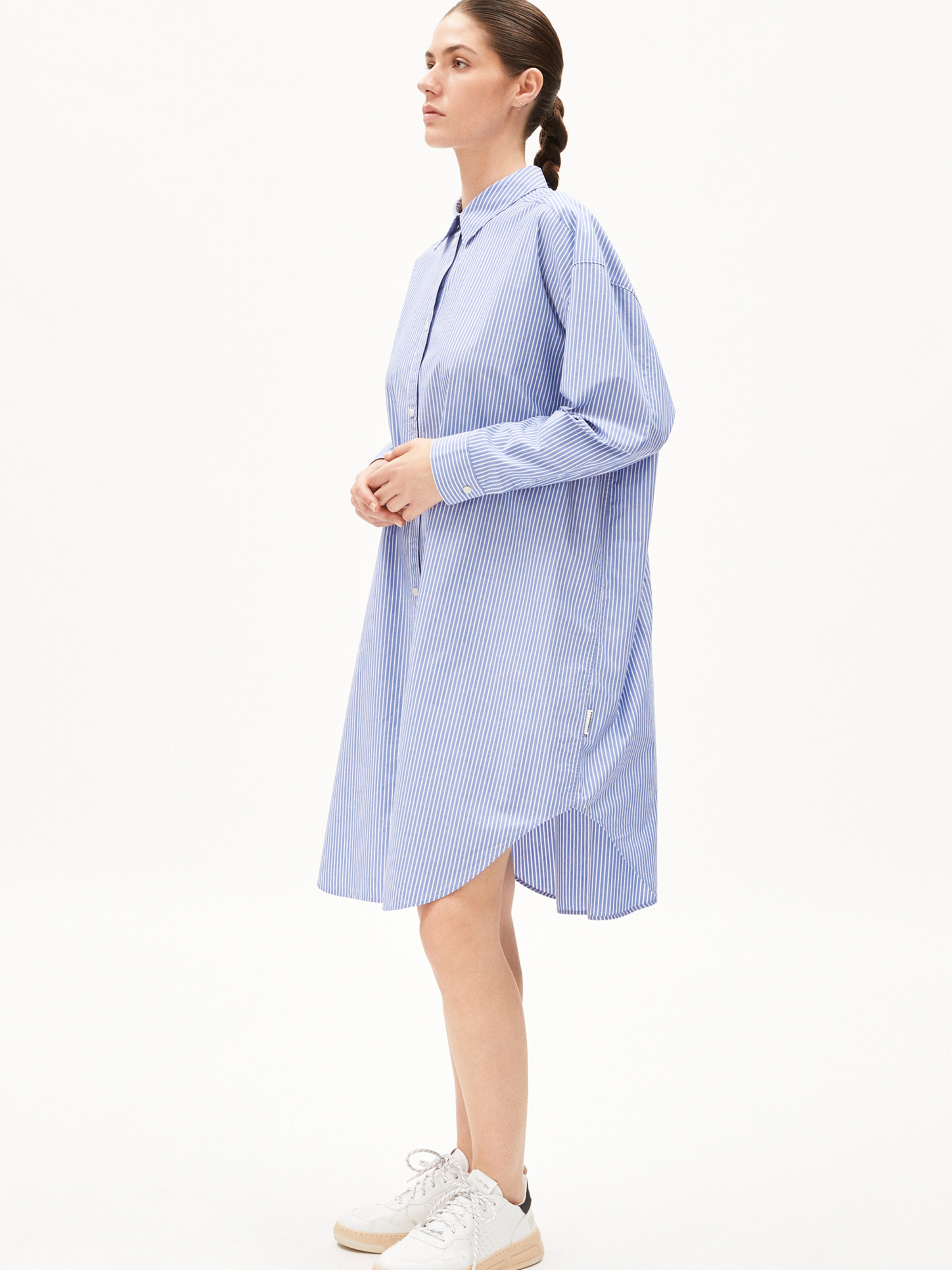 ARMEDANGELS Dress ' PFILEAA STRIPE ' in Blue: front