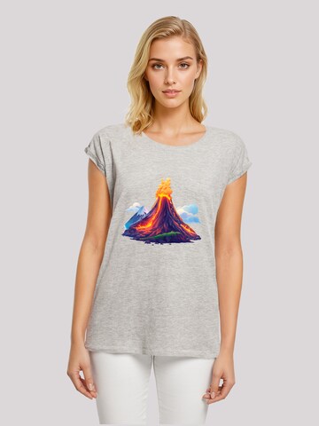 T-shirt 'Vulkanausbruch' F4NT4STIC en gris : devant