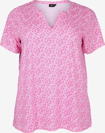 Zizzi - Camisa 'Cleo' em rosa: frente
