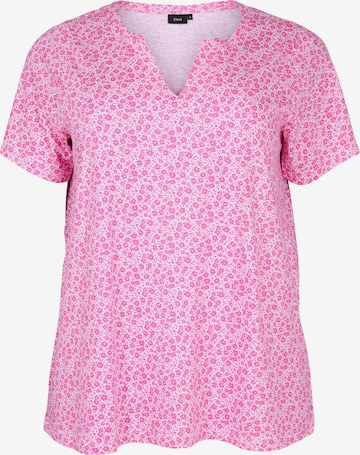 Zizzi Shirt 'Cleo' in Pink: predná strana