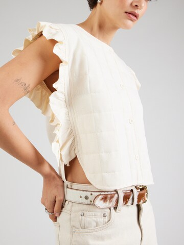 Gilet 'Alison' OBJECT en beige