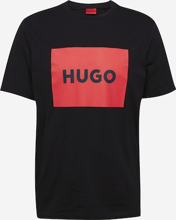 HUGO Μπλουζάκι 'Dulive222' σε μαύρο: μπροστά