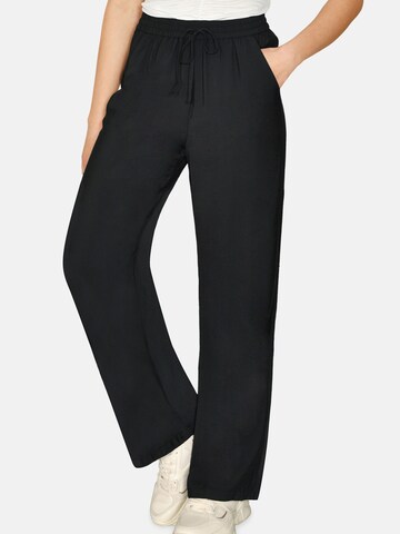 SISTERS POINT Wide leg Pants 'ELLA-PA3' in Black: front