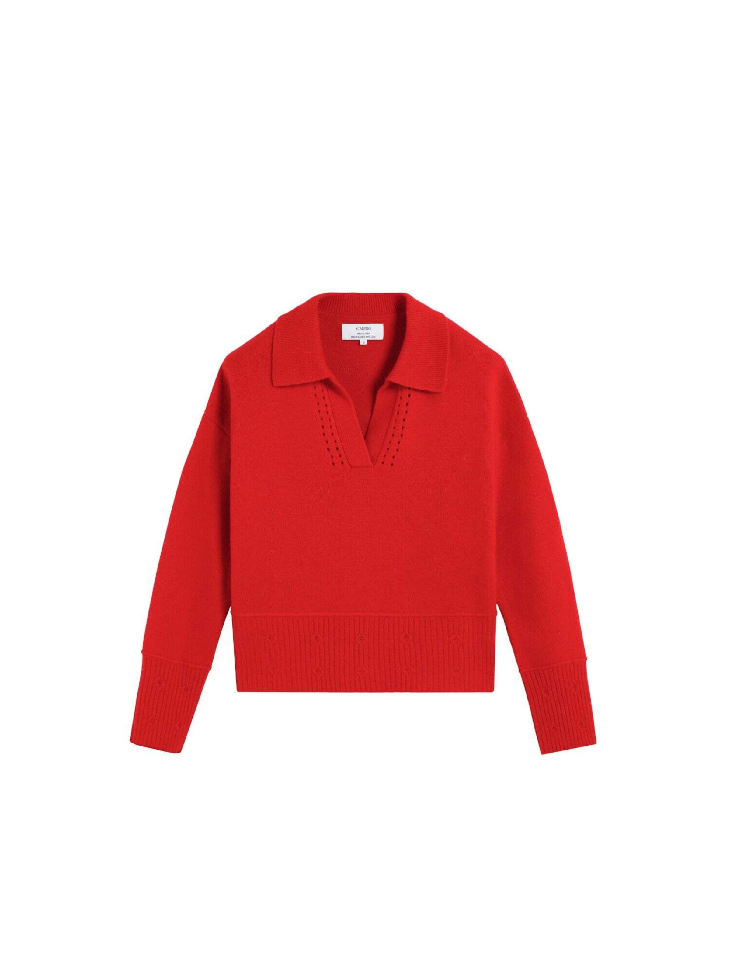 Scalpers Sweater 'Scmerhpolo' in Red: front