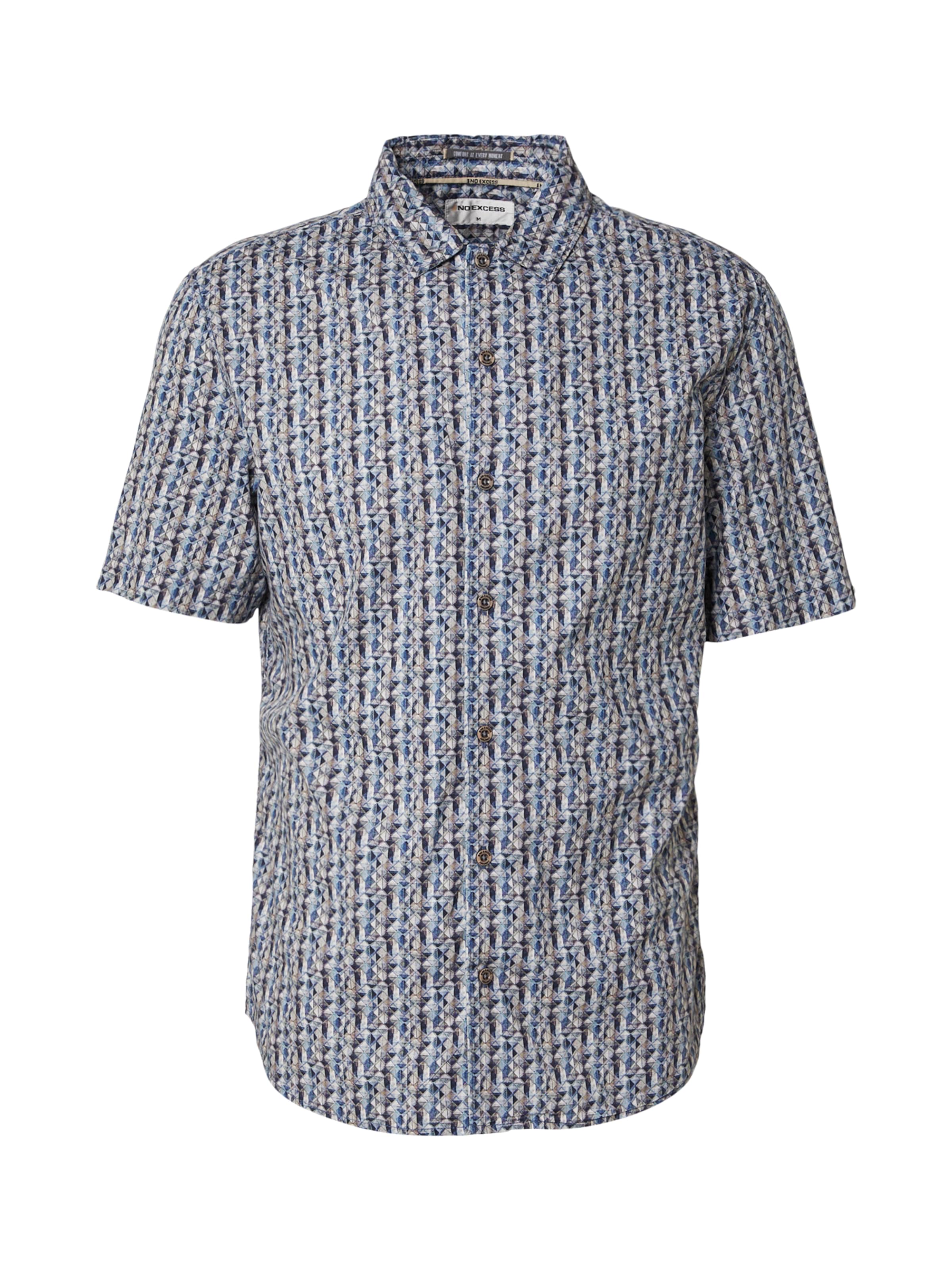 No Excess Regular fit Overhemd in Blauw: voorkant
