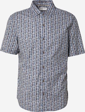 No Excess Regular fit Overhemd in Blauw: voorkant