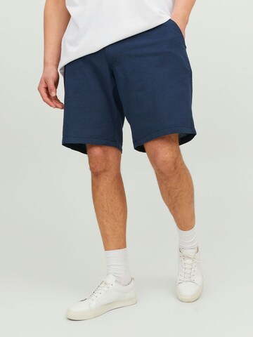 Jack & Jones Plus Regular Chino Pants in Blue: front