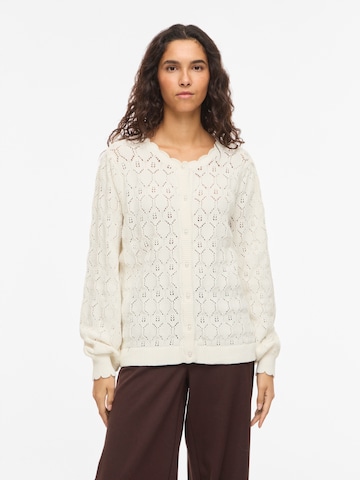 VILA Gebreid vest 'VILOWEN' in Wit: voorkant