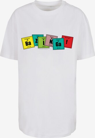 T-shirt 'Bazinga' F4NT4STIC en blanc : devant