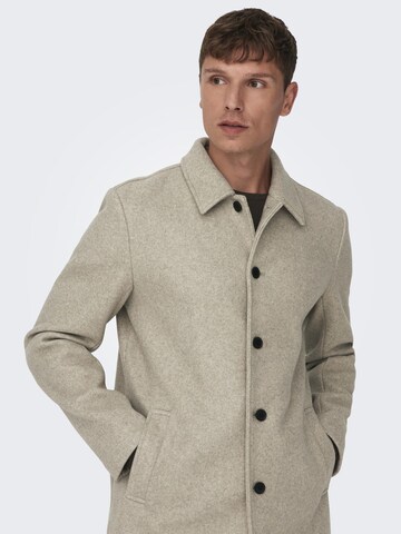 Manteau mi-saison 'ADAM' Only & Sons en beige