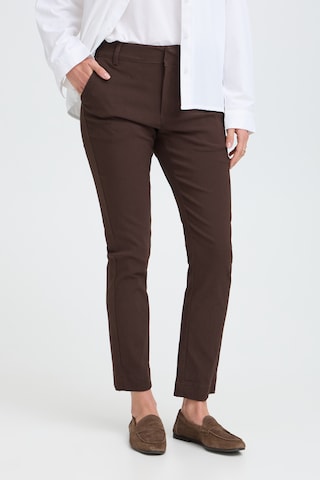 b.young Slimfit Chino kalhoty – hnědá