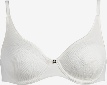 Chantelle T-shirt BH 'Easy Feel Emma' in Wit: voorkant