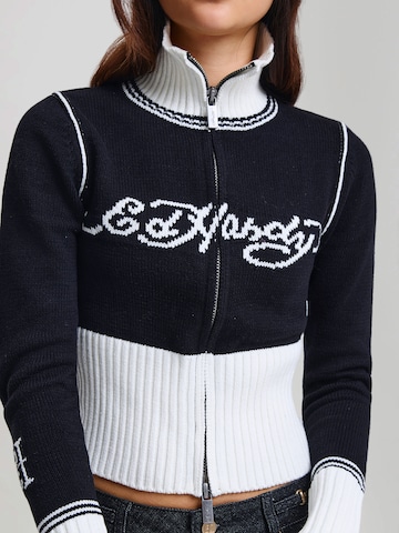 Geacă tricotată de la Ed Hardy pe negru: față