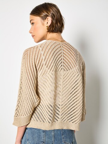 Apricot Knitted Open Cardigan ' ' in Gelb
