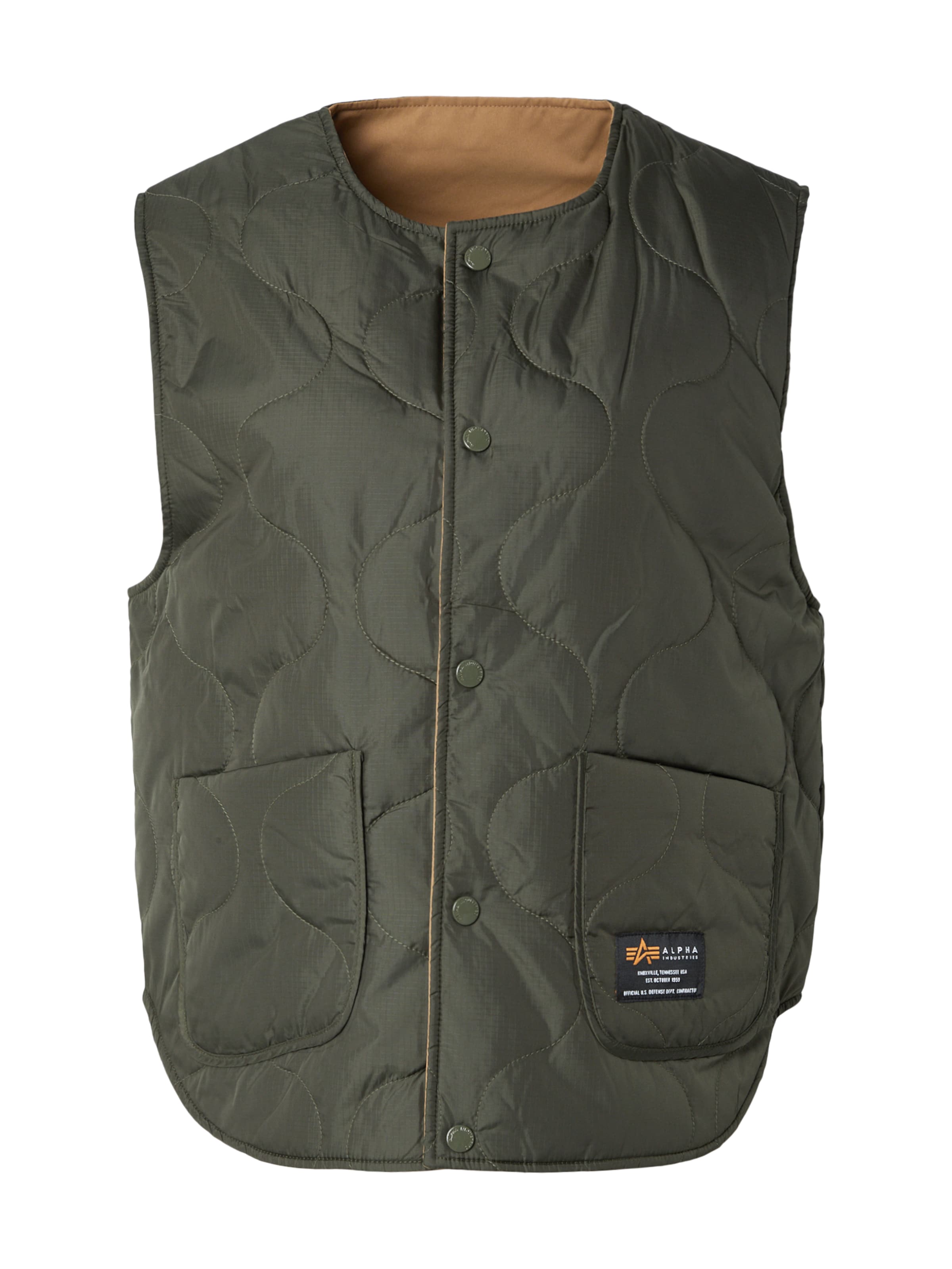 ALPHA INDUSTRIES Γιλέκο σε πράσινο: μπροστά