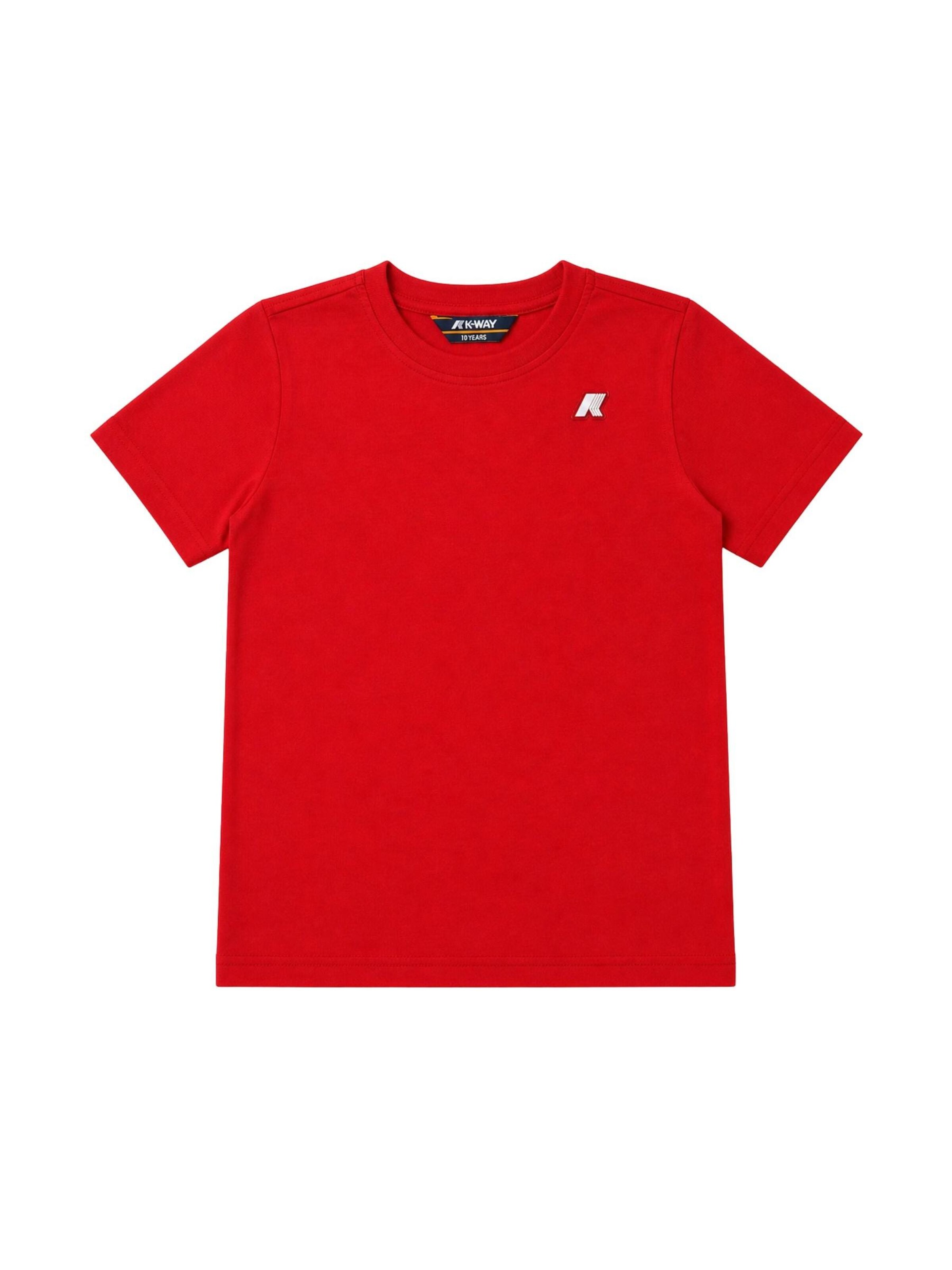 T-Shirt K-Way en rouge : devant