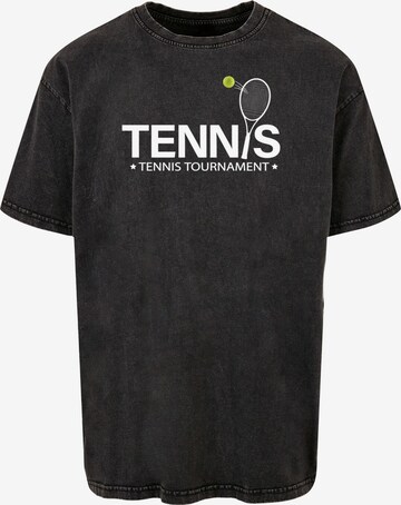Maglietta 'Tennis Racket' di Merchcode in nero: frontale