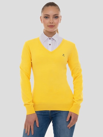 Sir Raymond Tailor Sweater 'Verty' in Yellow: front