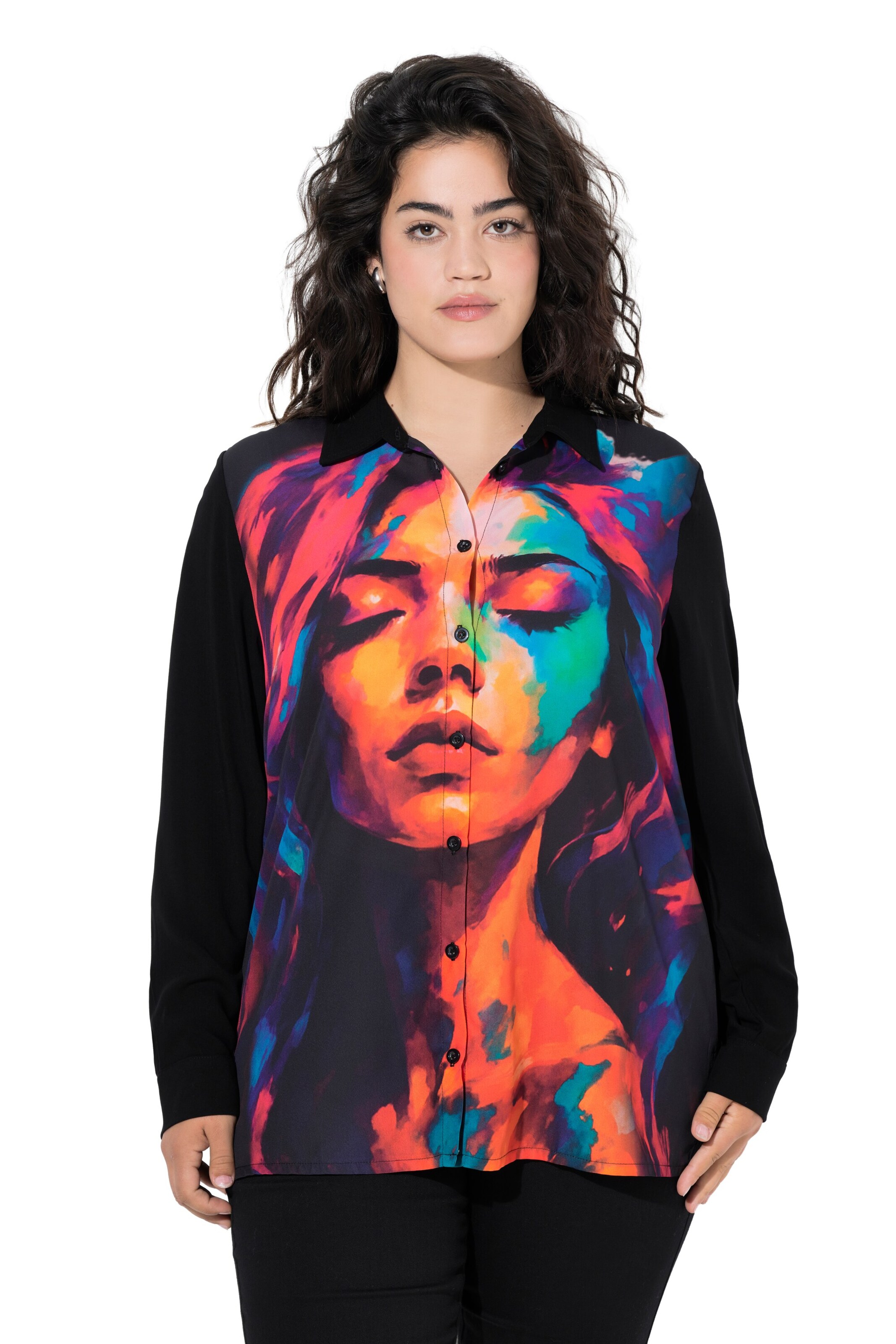 Angel of Style Blouse in Zwart: voorkant