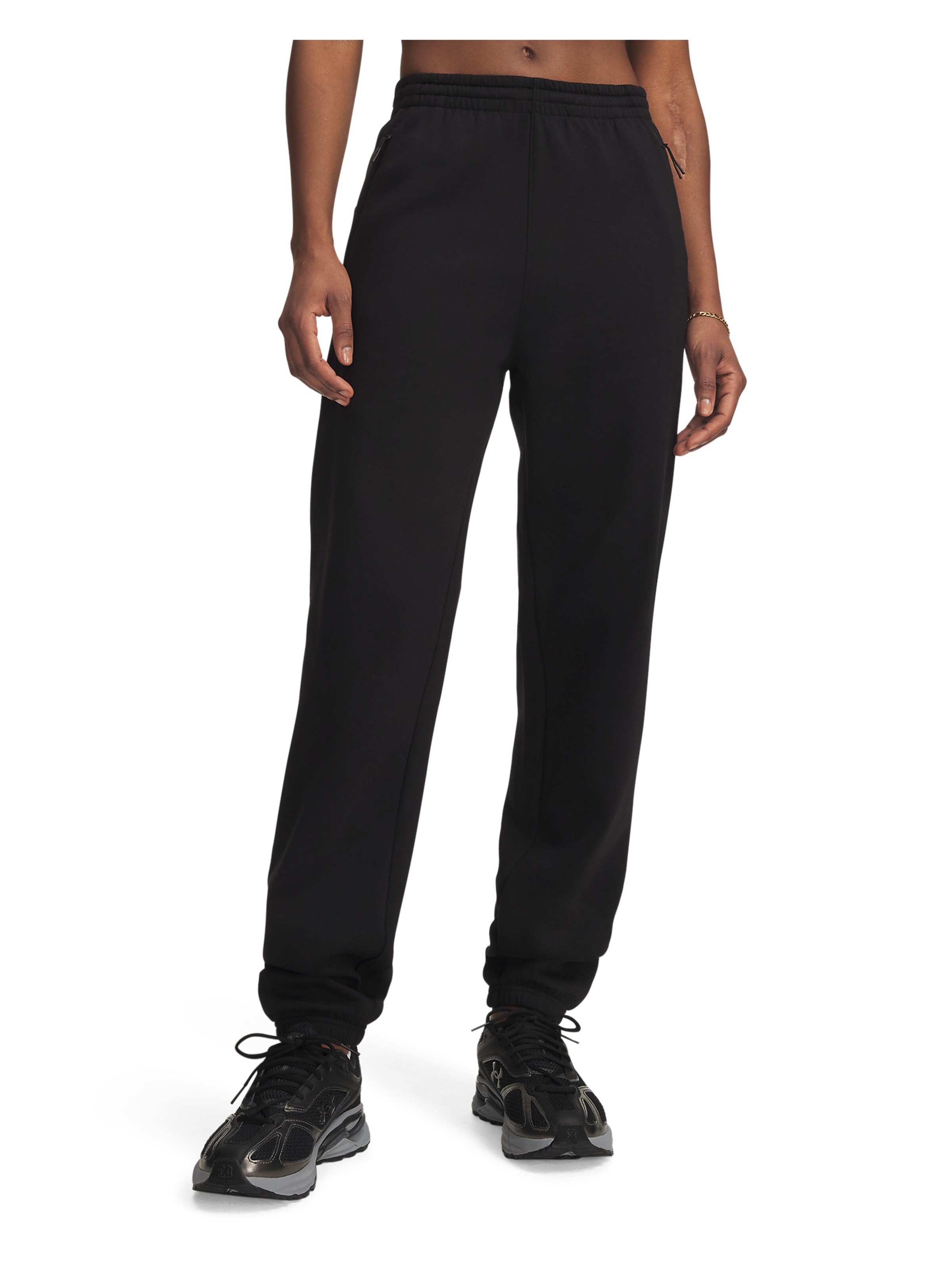 UNDER ARMOUR Loosefit Sportbroek 'Unstoppable' in Zwart: voorkant