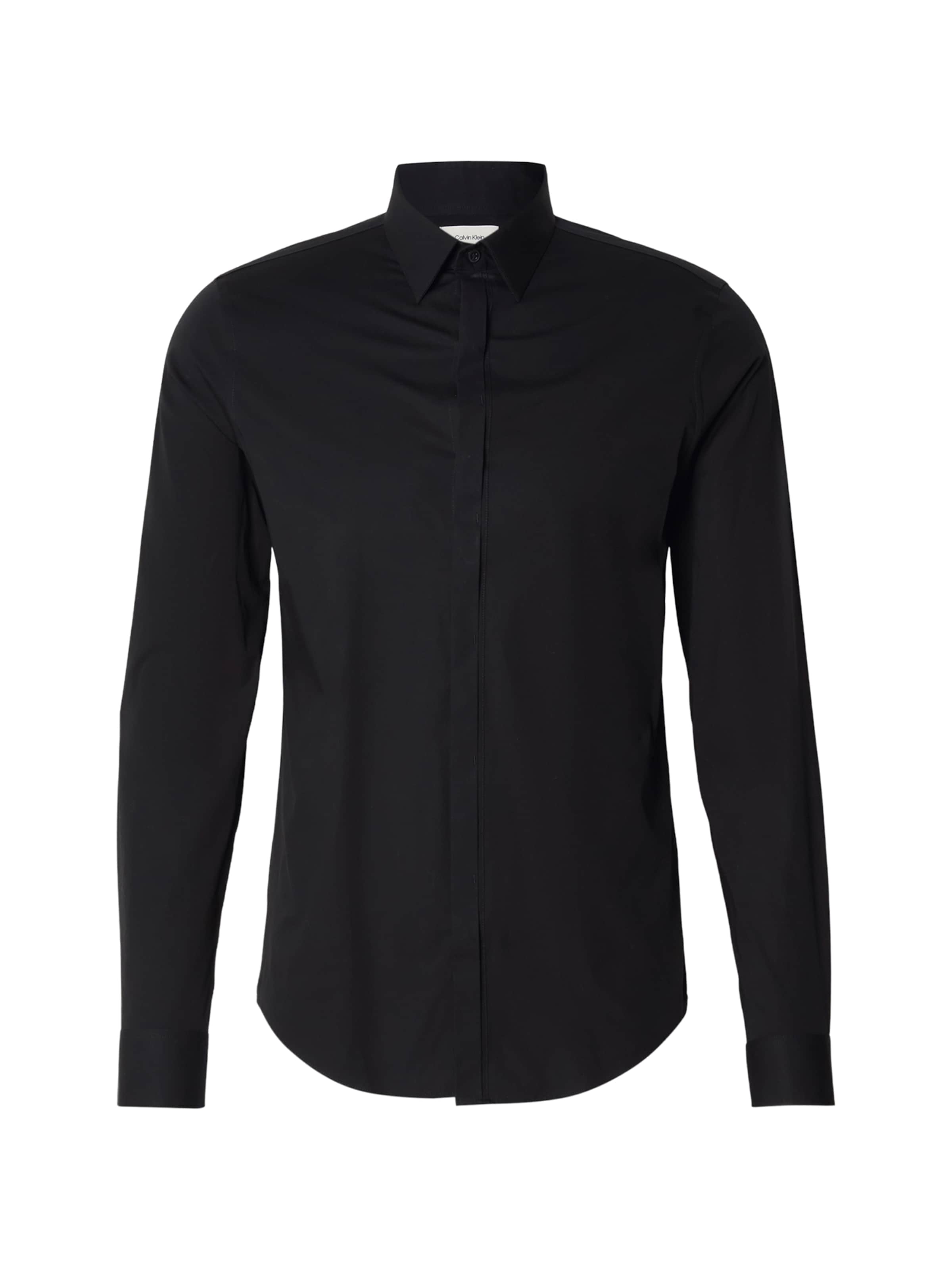 Slim fit Camicia di Calvin Klein in nero: frontale