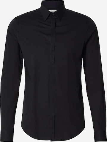 Calvin Klein Úzky strih Košeľa - Čierna: predná strana