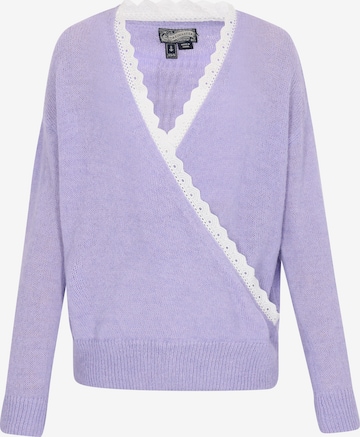 Pulover de la DreiMaster Vintage pe mov: față