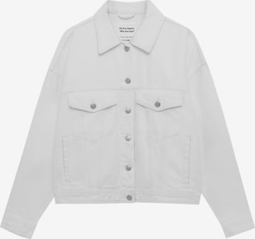 Pull&Bear Prehodna jakna | bela barva: sprednja stran