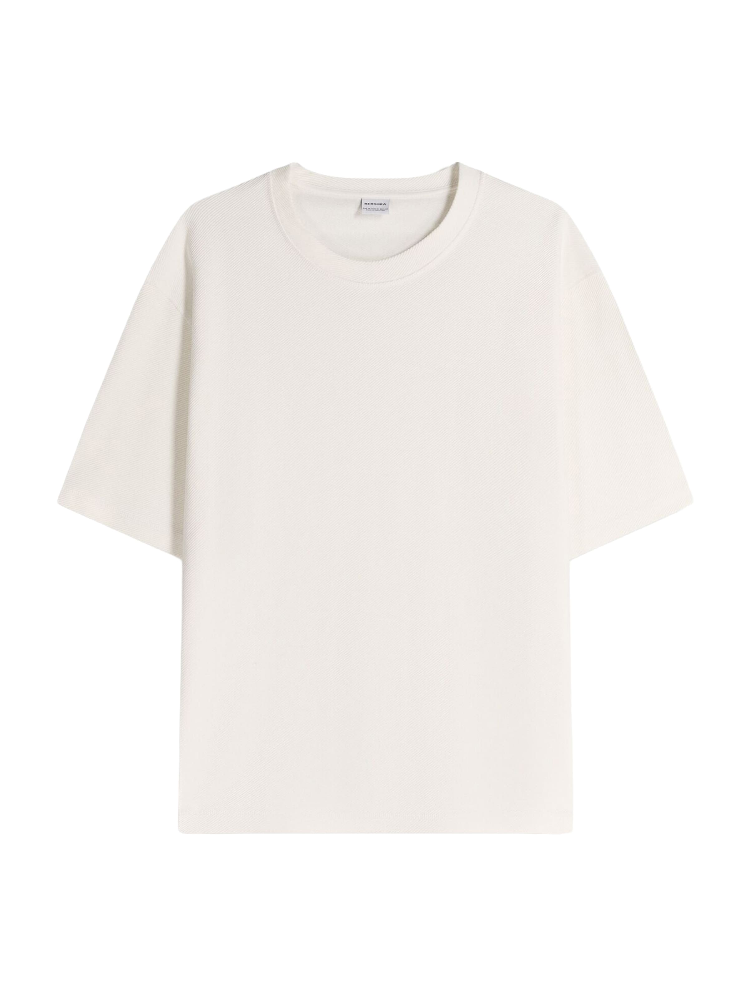 BershkaMajica - bijela boja: prednji dio