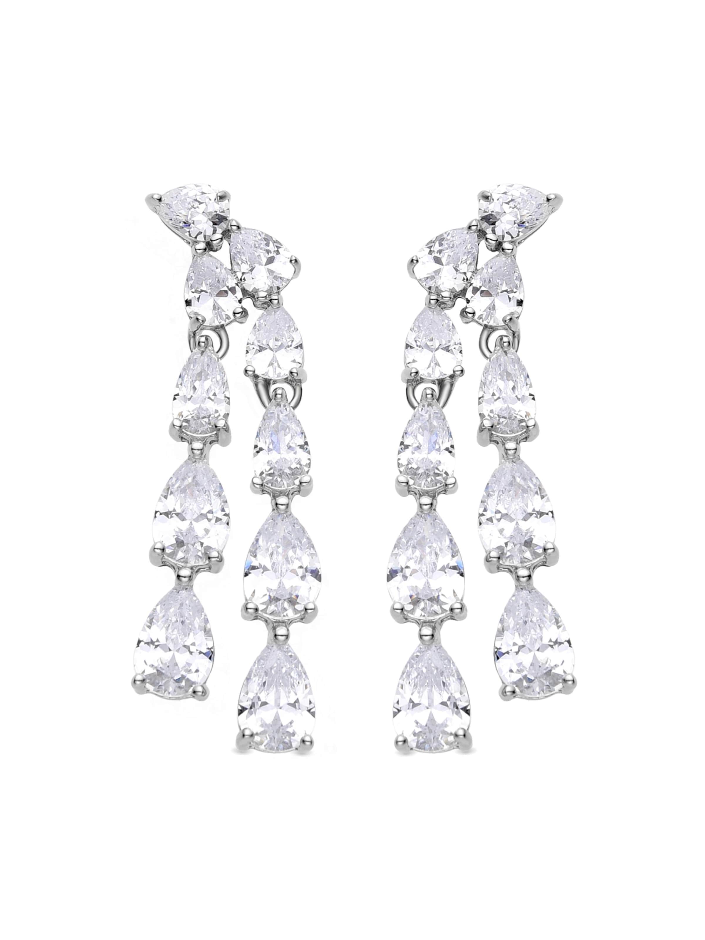 Boucles d'oreilles 'Naman' Luxenter en argent : devant