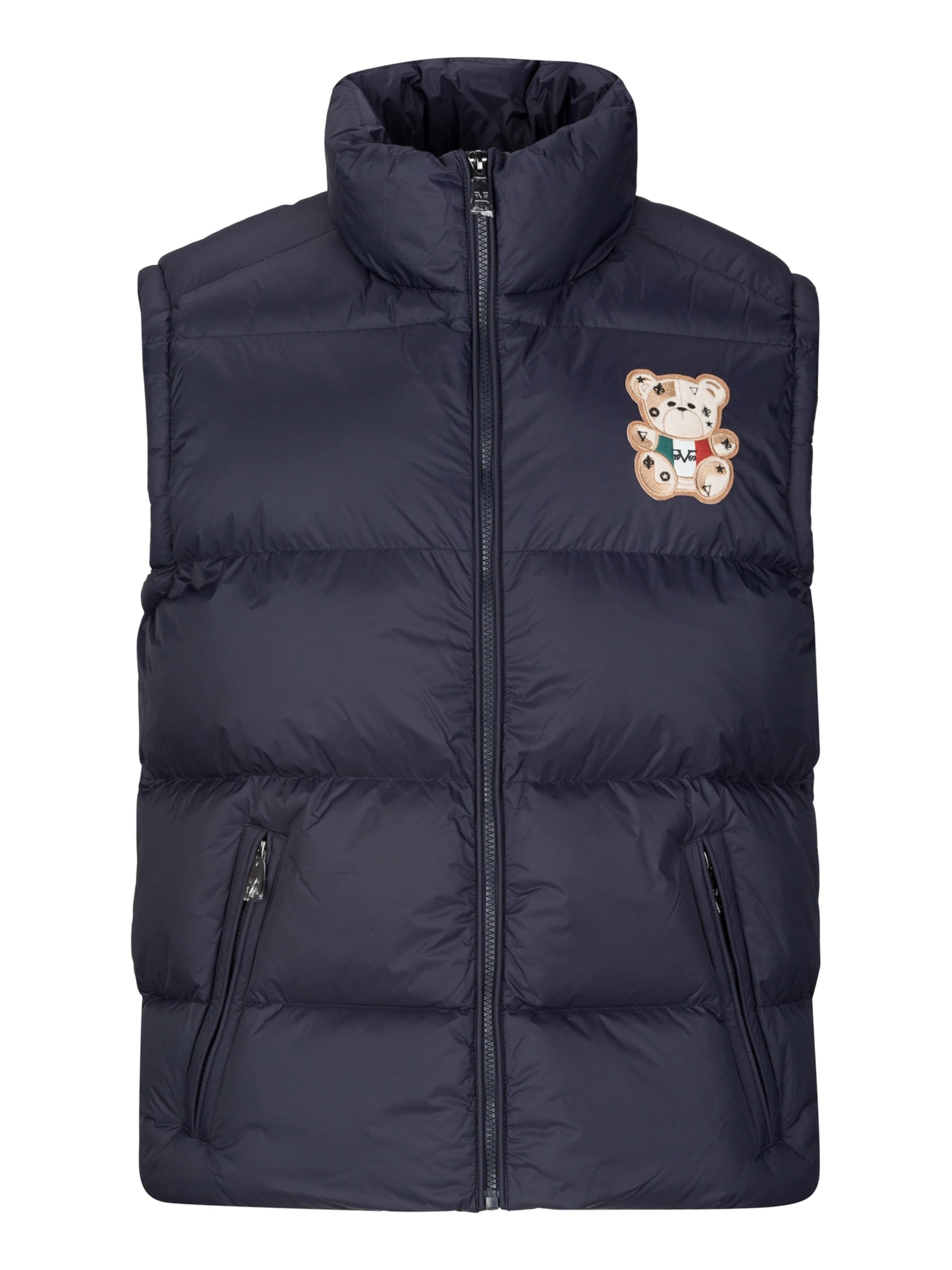 Gilet 'Joel Teddy' di 19V69 ITALIA in blu: frontale