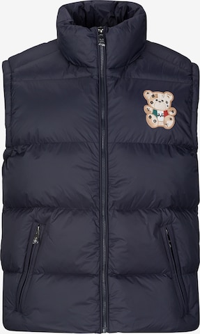 19V69 ITALIA Weste 'Joel Teddy' in Blau: Vorderseite
