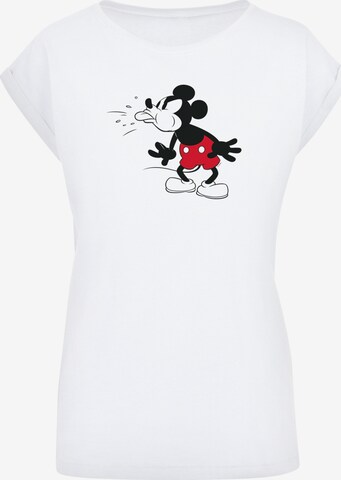 F4NT4STIC Shirt ' Disney Mickey Mouse Tongue' in White: front