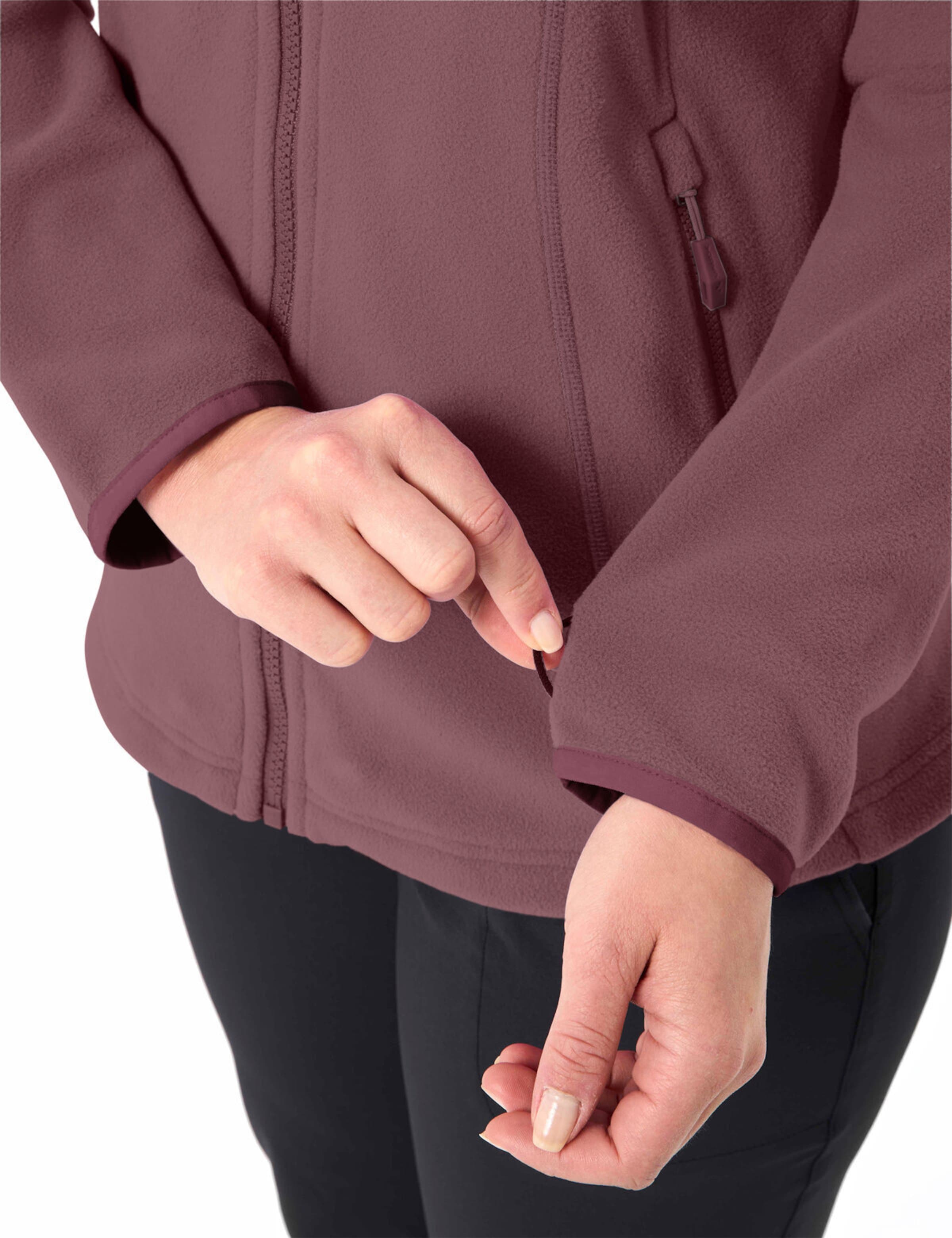 VAUDE Athletic fleece jacket 'Rosemoor' in Red