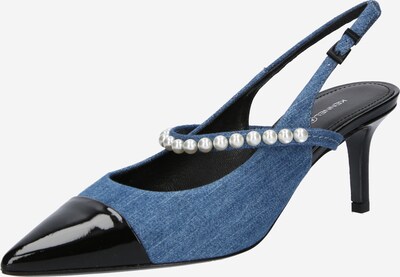 Kennel & Schmenger Sapatos abertos atrás 'ROME' em azul ganga / preto, Vista do produto