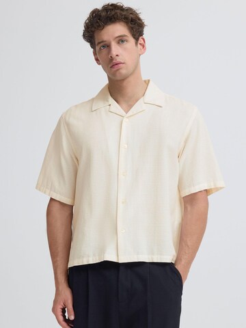 Casual Friday Comfort fit Overhemd in Beige: voorkant