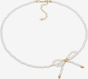 ELLI Necklace 'Schleife' in White: front