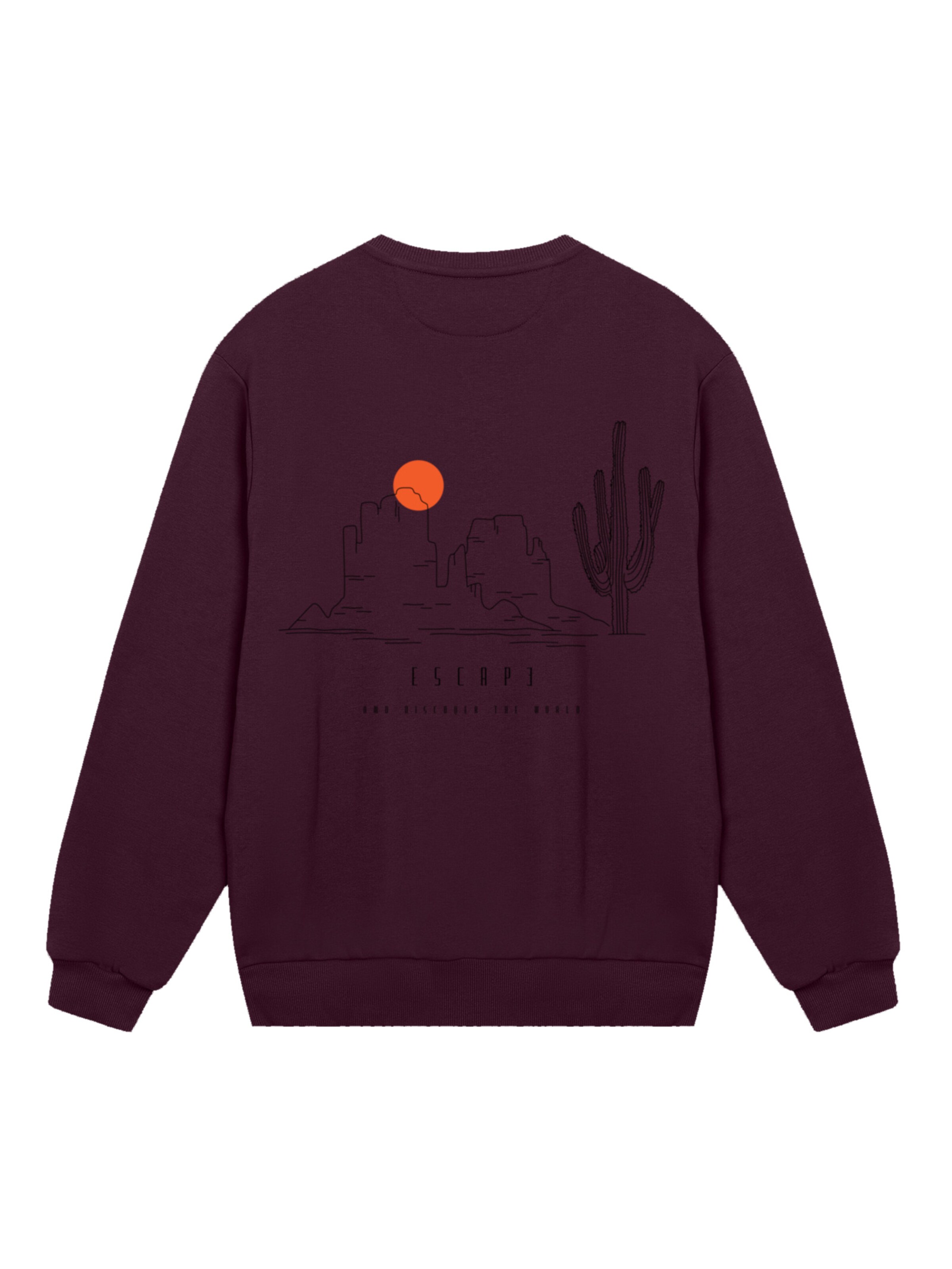 Sweat-shirt 'Escape Discover the World Savannah Minimalistic' F4NT4STIC en marron