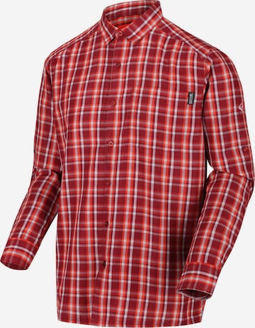 REGATTA Regular fit Athletic Button Up Shirt 'Mindano III' in Red: front