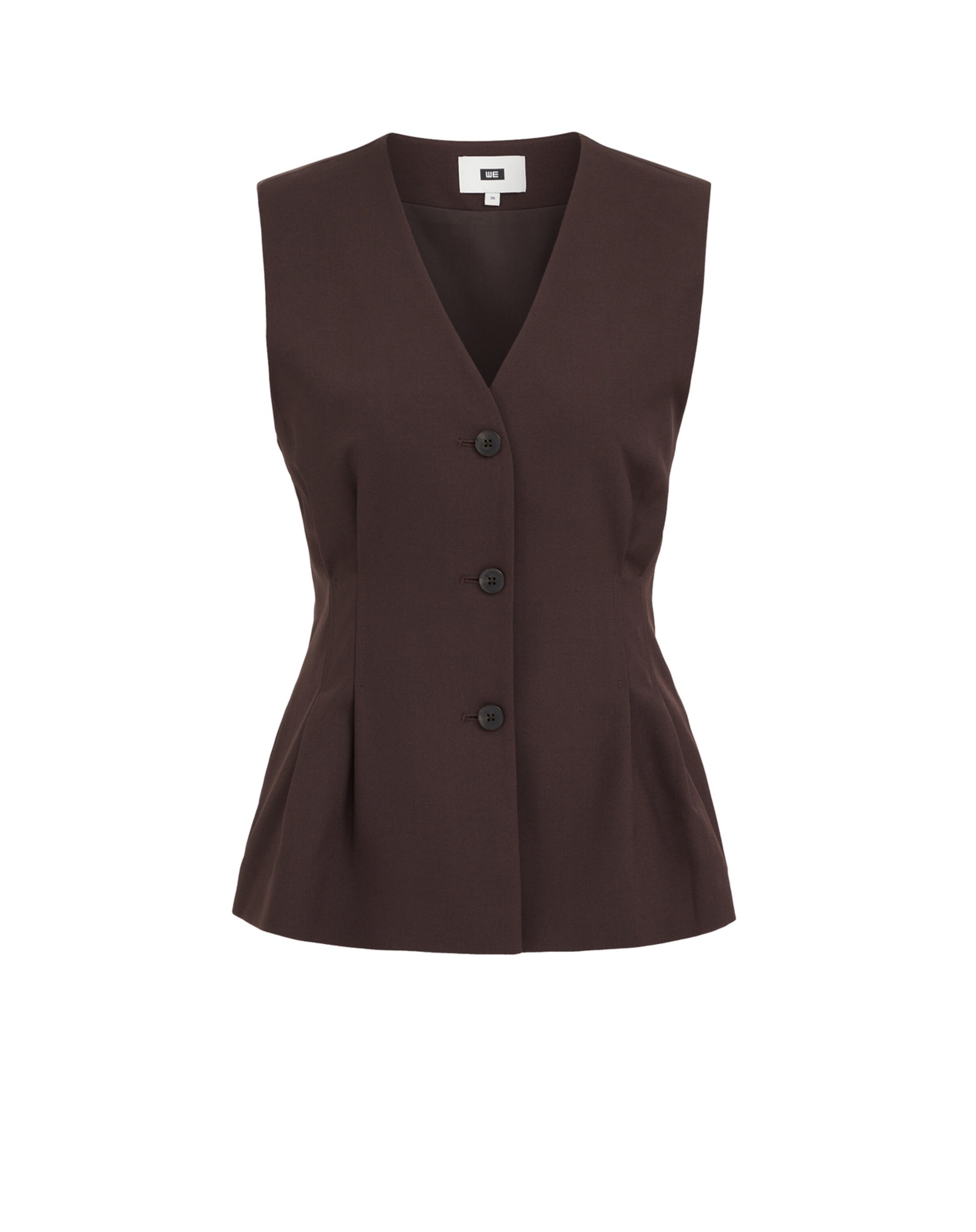 Gilet de costume WE Fashion en marron : devant