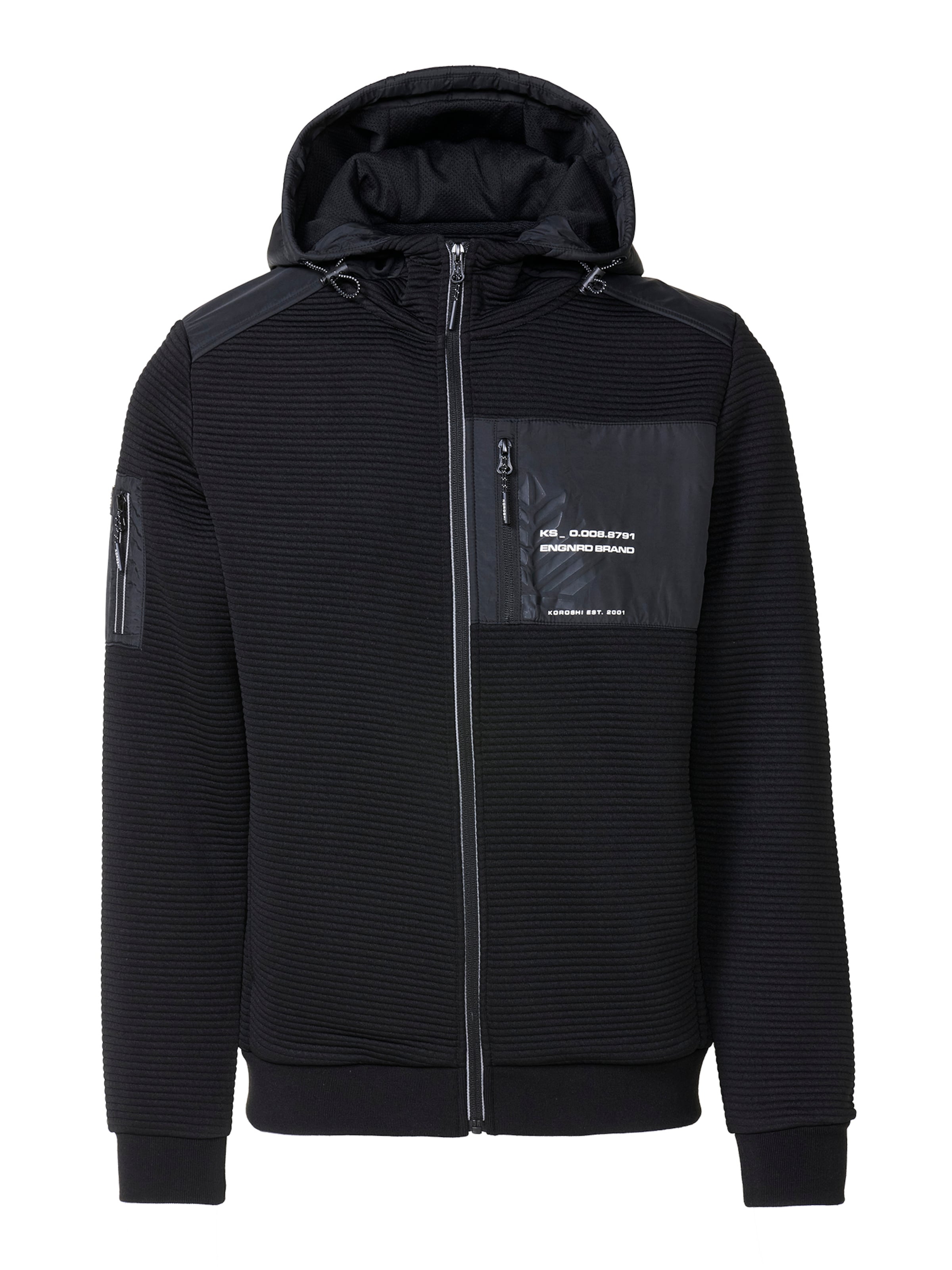 KOROSHI Суичъри с качулка в черно: отпред