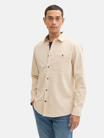 TOM TAILOR Regular fit Overhemd in Beige: voorkant