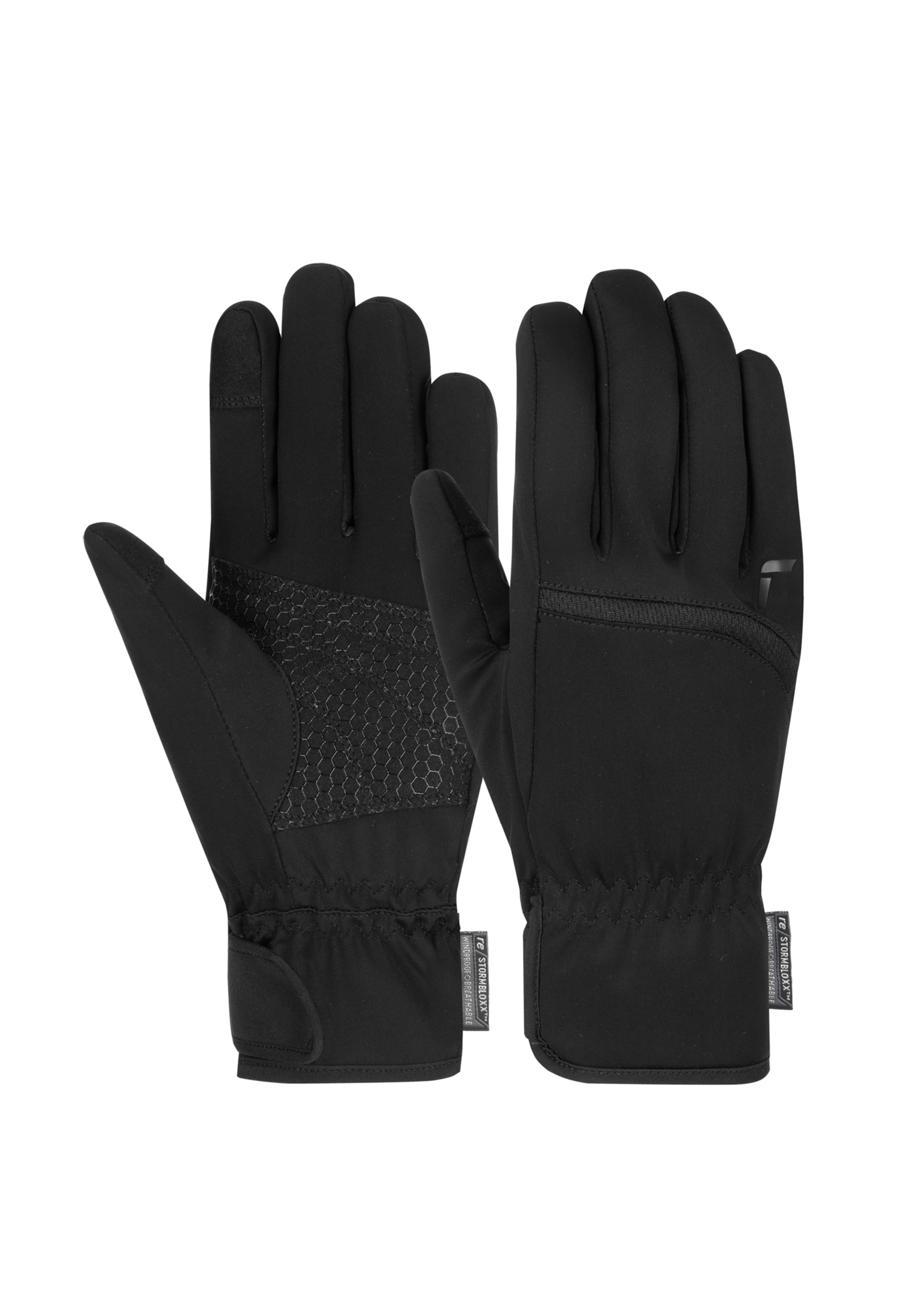REUSCH Vingerhandschoenen 'Russel STORMBLOXX™ TOUCH-TEC™' in Zwart: voorkant