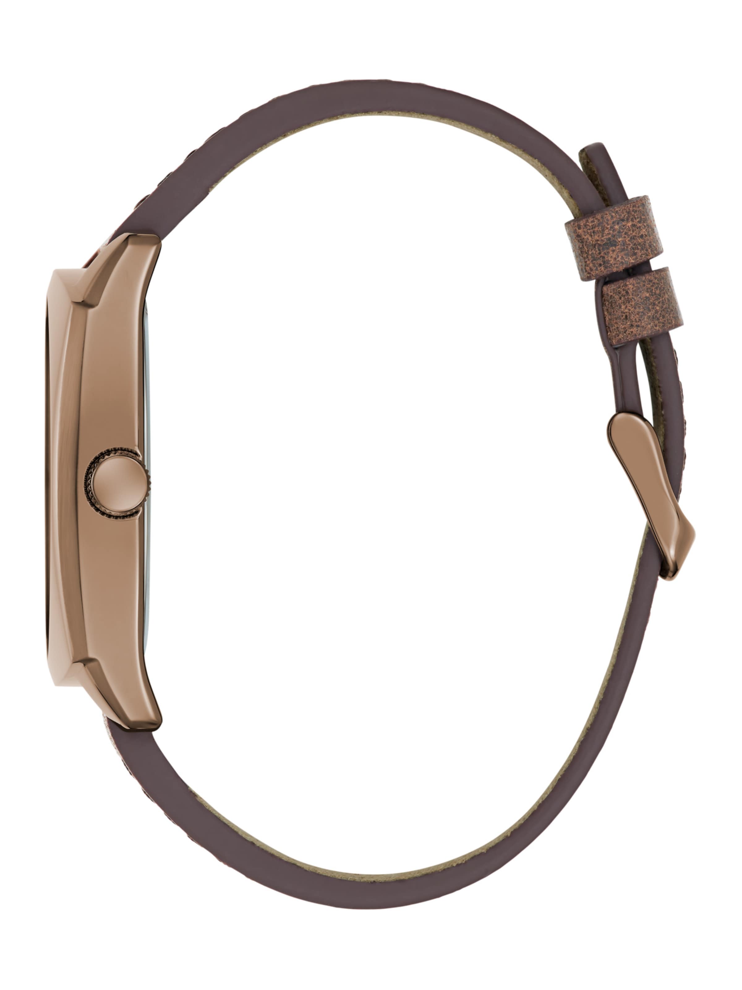 GUESS Analoog horloge 'Xander' in Bruin