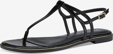 TAMARIS T-bar sandals in Black: front