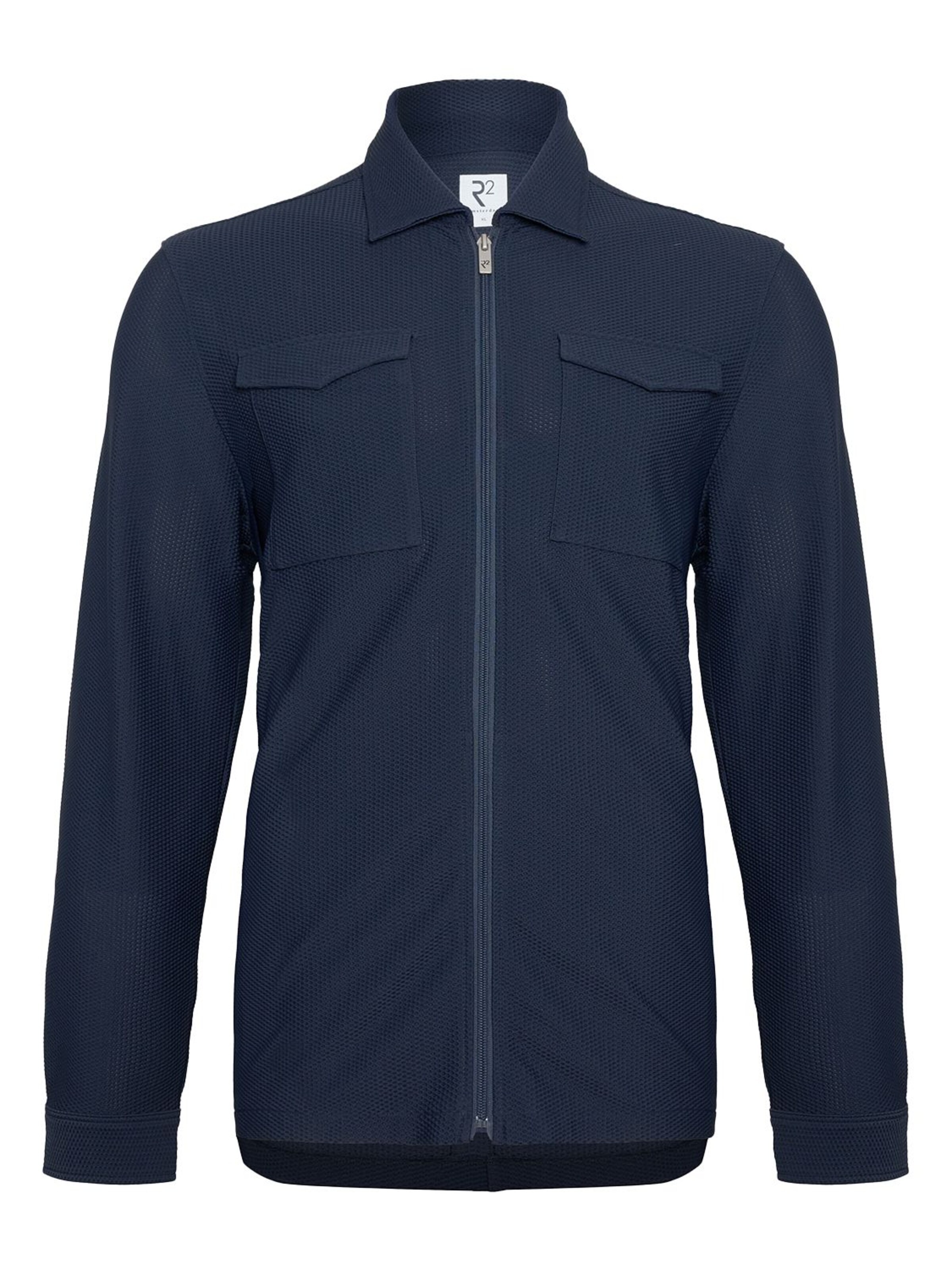 R2 Amsterdam Strickjacke‌‌‌‌‌‌‌‌‌ in Blau: Vorderseite